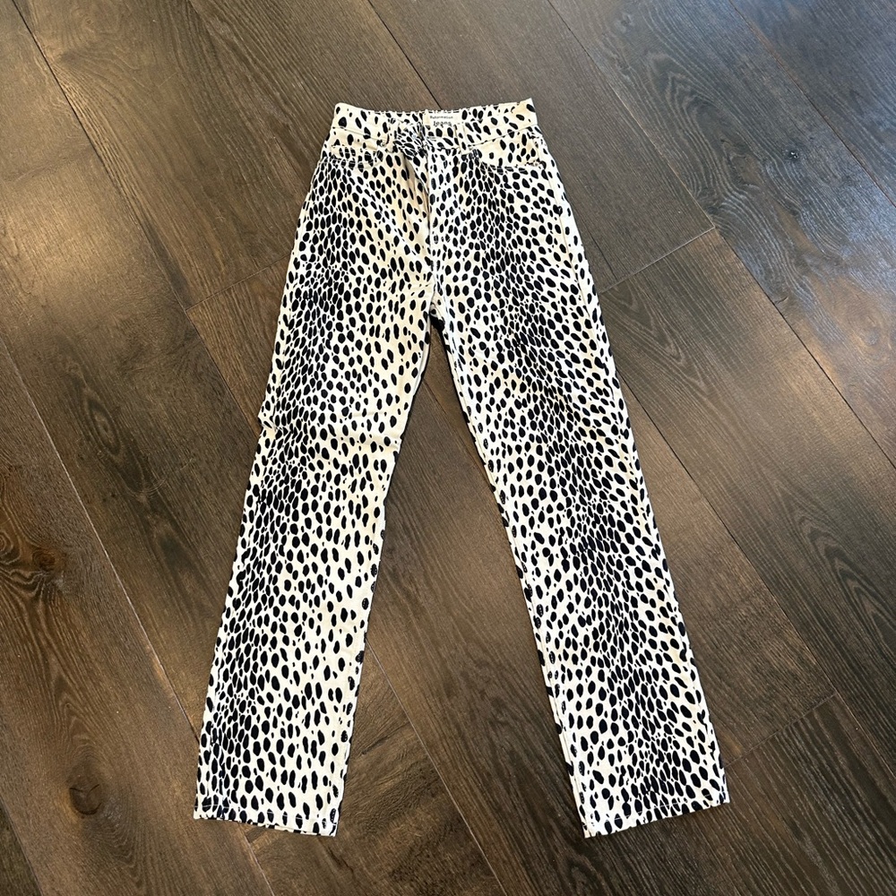 Reformation cheetah print jeans
